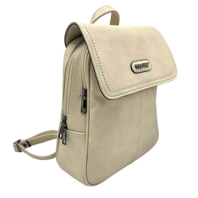 NEVADA Sac à dos femme en similicuir MELANIE beige