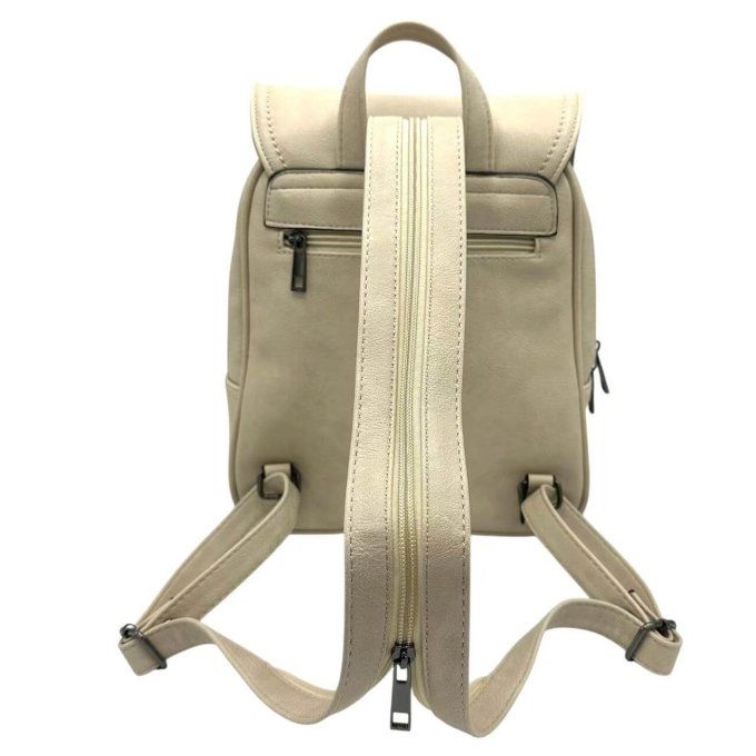 NEVADA Sac à dos femme en similicuir MELANIE beige