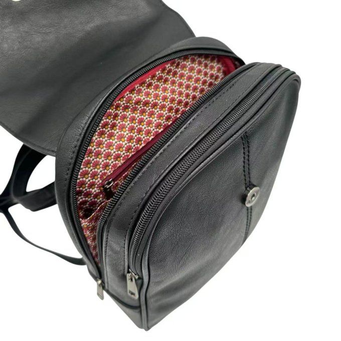 NEVADA Sac à dos femme en similicuir MELANIE noir