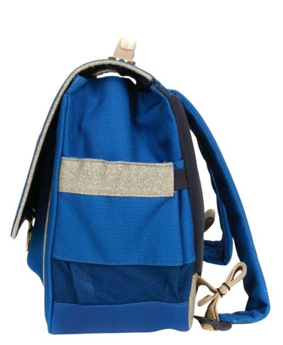 Cartable – Classic Midi Butterfly 38cm – Bleu & Or Cleaner 100ml offert