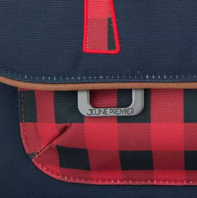 Cartable – It Bag Midi Tartans 38cm – Bleu marine & motifs animaux-Cleaner 100ml offert