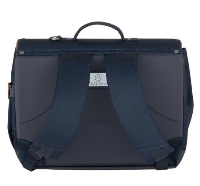 Cartable – It Bag Midi Tartans 38cm – Bleu marine & motifs animaux-Cleaner 100ml offert