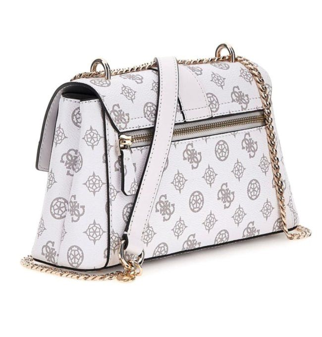 GUESS Sac Bandoulière Dorys Blanc Logo