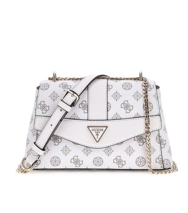 GUESS Sac Bandoulière Dorys Blanc Logo