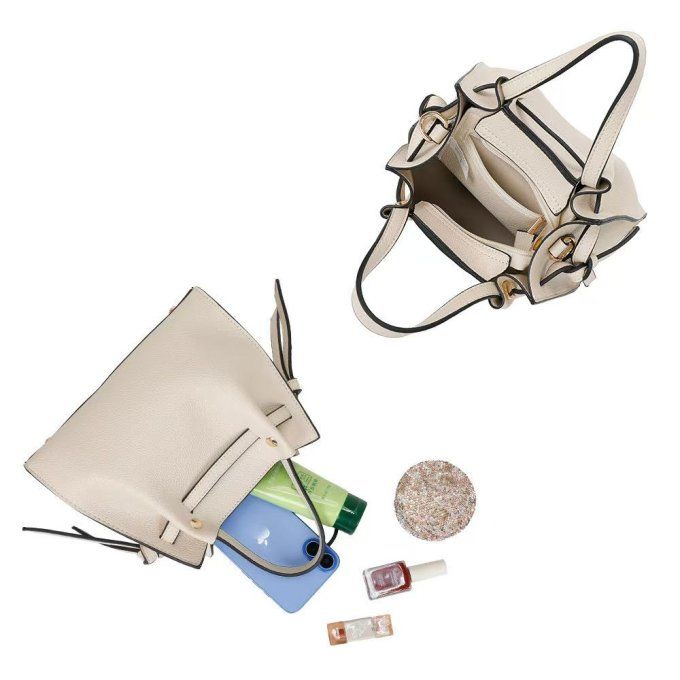 NEVADA-Sac à main souple Beige