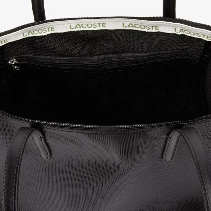 LACOSTE Sac cabas zippé L.12.12 Noir