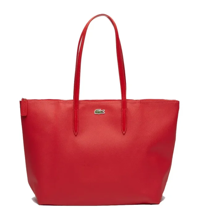 LACOSTE Sac cabas zippé L.12.12 Rouge