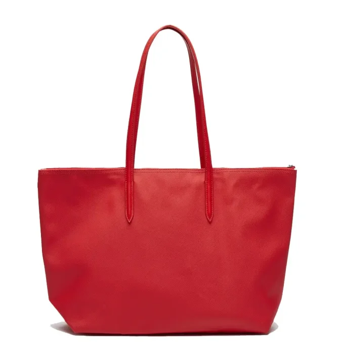 LACOSTE Sac cabas zippé L.12.12 Rouge