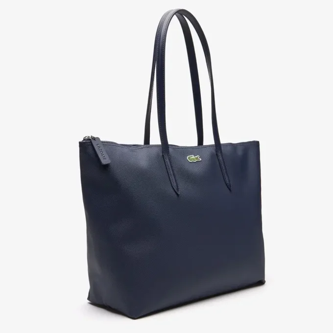 LACOSTE Sac cabas zippé L.12.12 Bleu Marine