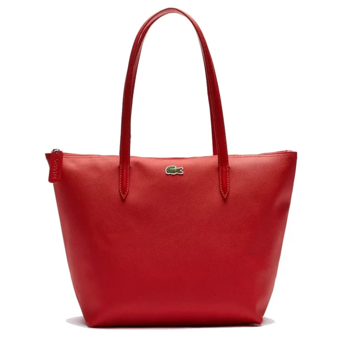 LACOSTE Petit sac cabas zippé L.12.12 Rouge