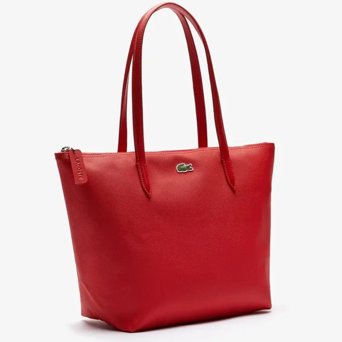 LACOSTE Petit sac cabas zippé L.12.12 Rouge