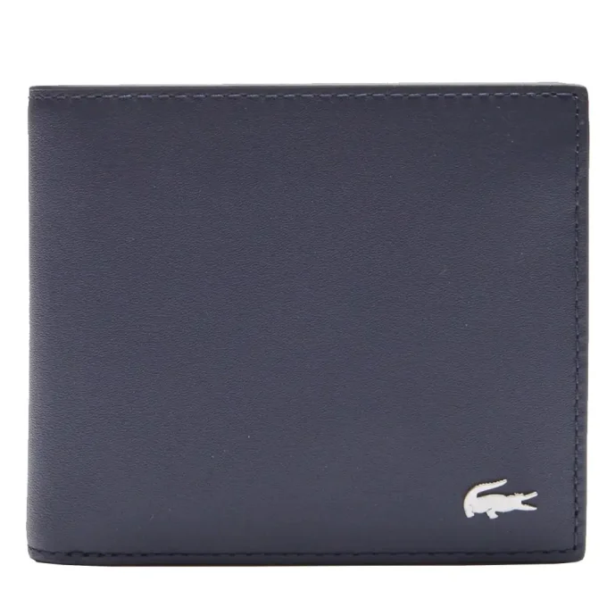 Lacoste Portefeuille Fitzgerald en cuir bleu marine