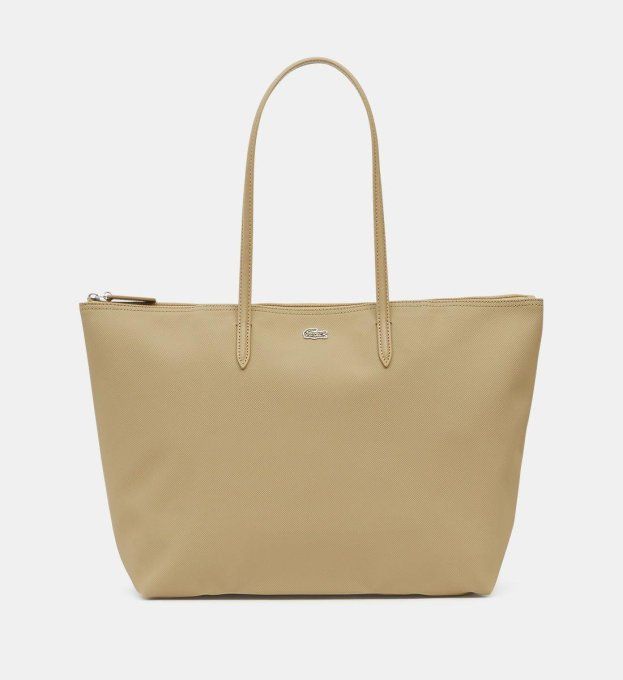 LACOSTE Sac cabas zippé L.12.12 Beige