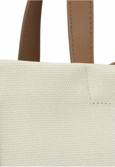 LACOSTE Petit sac cabas Héritage Canvas Marron 