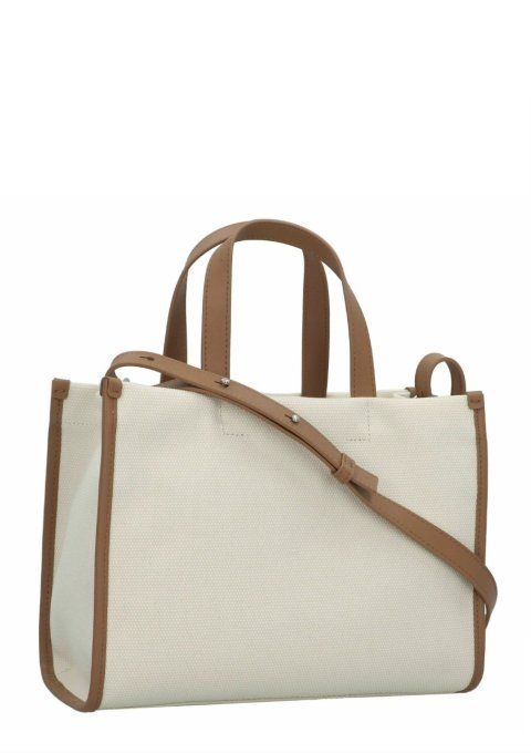 LACOSTE Petit sac cabas Héritage Canvas Marron 