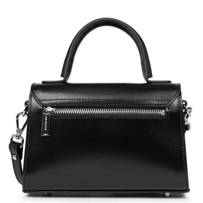 Lancaster Sac à main rabat Suave Even S Noir - Fabriqué en France