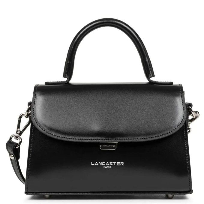 Lancaster Sac à main rabat Suave Even S Noir - Fabriqué en France