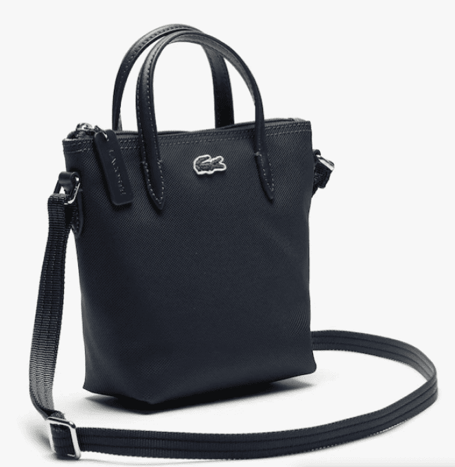 Mini sac cabas zippé L.12.12 Concept petit piqué uni marine