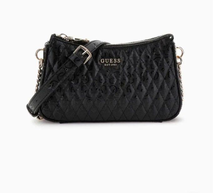 GUESS Sac bandoulière Betula 4G Logo Noir