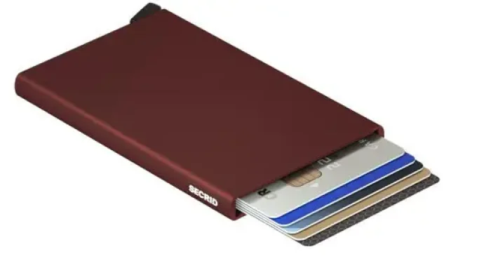 Secrid Porte-cartes Cardprotector aluminium Bordeaux