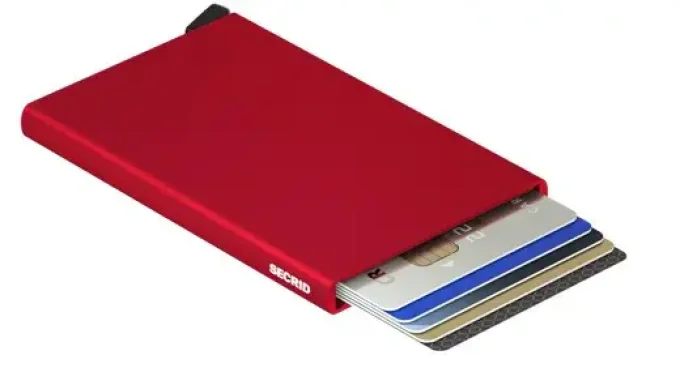 Secrid Porte-cartes Cardprotector aluminium Rouge