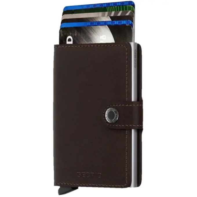 Secrid Porte-cartes Miniwallet Original cuir Marron foncé