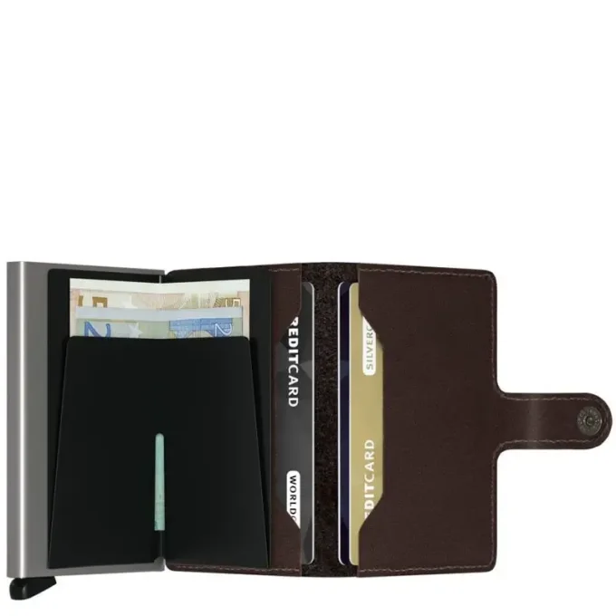 Secrid Porte-cartes Miniwallet Original cuir Marron foncé